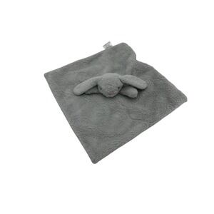 Gray Bunny Rabbit Lovey Plush Baby Security Blanket Crevent